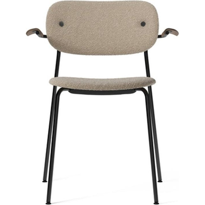 Photo of Co Dining Chair, Fully Upholstered with armrest, Black Frame