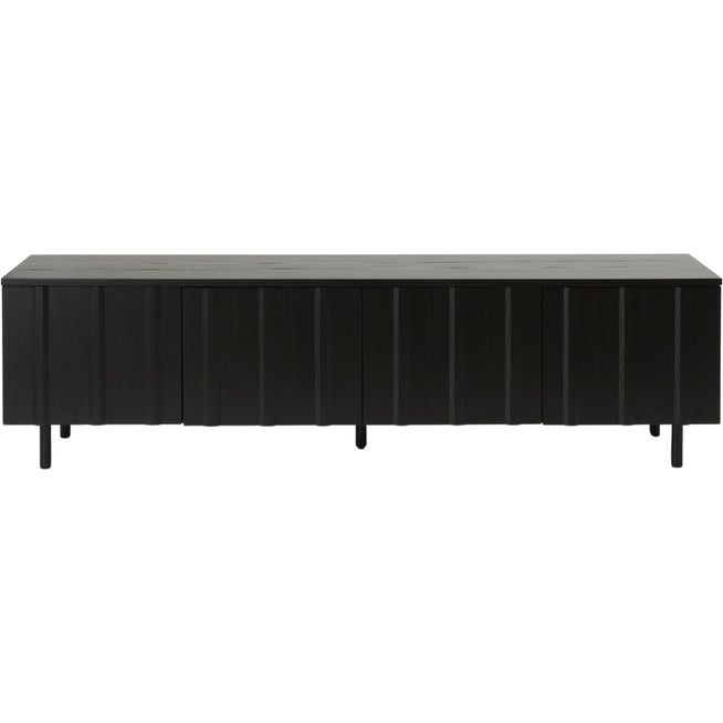 Photo of Rib Sideboard Low Soft Black - Sideboards - Simon Legald - Svart - Trä