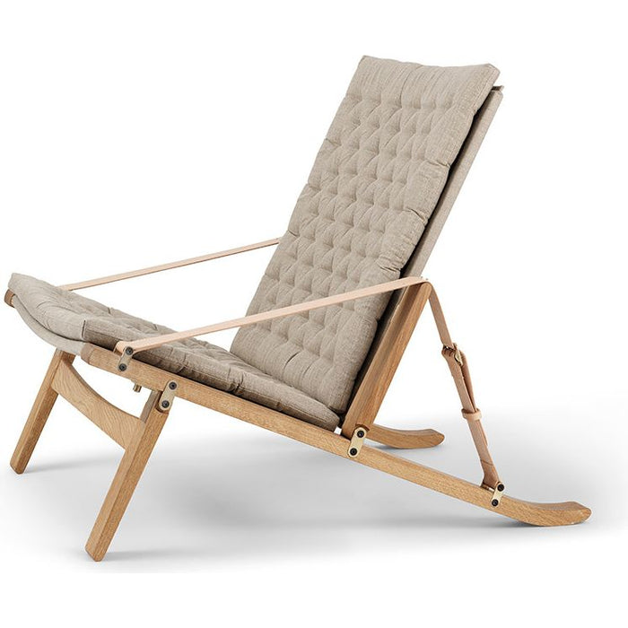 Photo of Fk11 Plico Armchair Fabric Canvas Natural White Oiled Oak