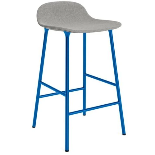 Photo of Form Bar Stool 65 Cm Full Upholstery Bright Blue Steel