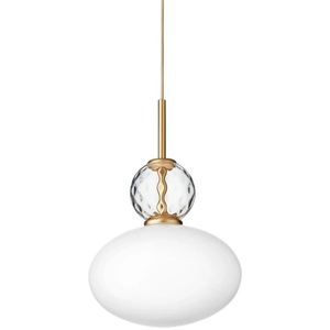Photo of Rizzatto 32 Pendant Opal/satin Brass