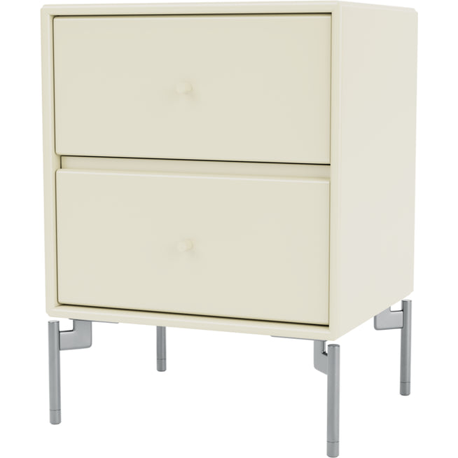 Photo of Drift Drawer Module - Vanilla / Matt Chrome Legs - Sängbord - Peter J. Lassen - Vit - Mdf