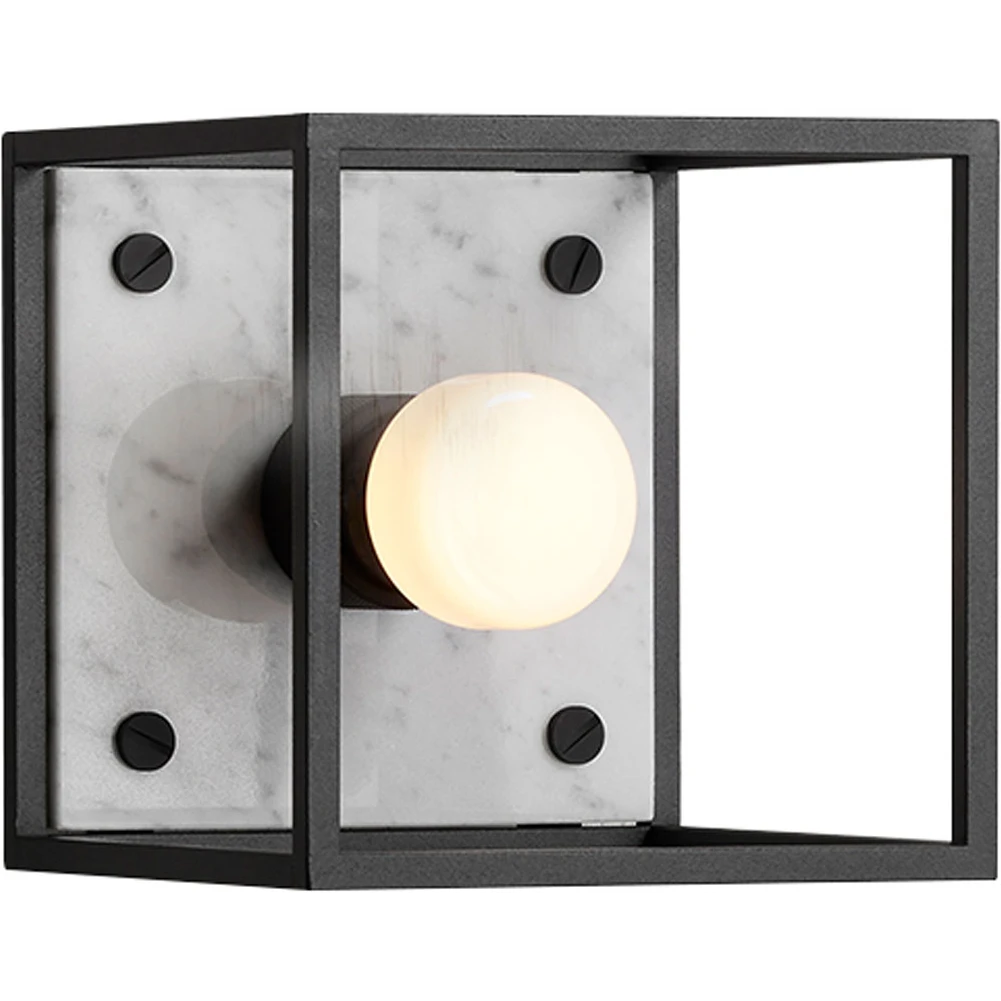 Buster + Punch - Caged Wall 1.0 Small - Polished White Marble - Vägglampor - Massimo Buster Minale - Vit