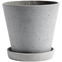 Flowerpot With Saucer, Large Ø17.5 Cm