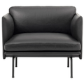 Outline Chair, Silk Leather Cognac - Armchairs - Anderssen & Voll - Brown - Leather/metal/wood/foam
