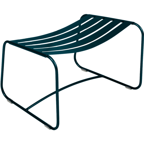 Photo of Surprising Footrest, Acapulco Blue - Outdoor Stools & Pouffes - Harald Guggenbichler - Green, Grey - Metal