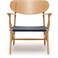 Thumbnail photo of Carl Hansen - Ch22, Lacquered Oak, Chord Black - Armchairs - Hans J. Wegner - Wood-coloured - Plastic