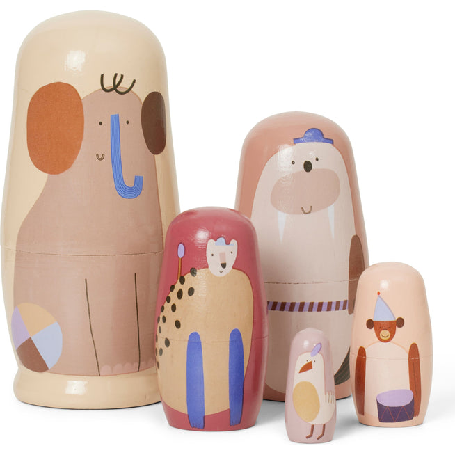 Photo of Critter Nesting Dolls - Legetøj - Pale Yellow - Ø6,4 X H14 Cm