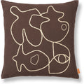 Thumbnail photo of Figure Cushion - Pude - Figure Cushion - Coffee/sand - W50 X D1 X H50 Cm