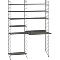 Thumbnail photo of String Floor Headboard 200, Black, 2-pack - Shelving - Nils Strinning - Black - Metal