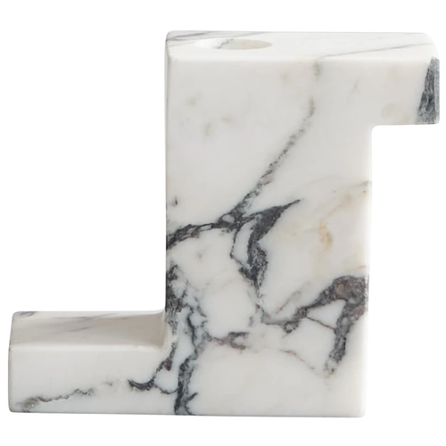 Photo of Brick High Candle Holder 10.5x12.5 Cm Calacatta