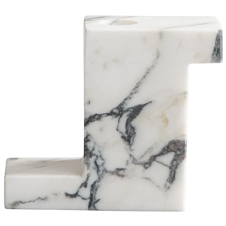Photo of Brick High Candle Holder 10.5x12.5 Cm Calacatta