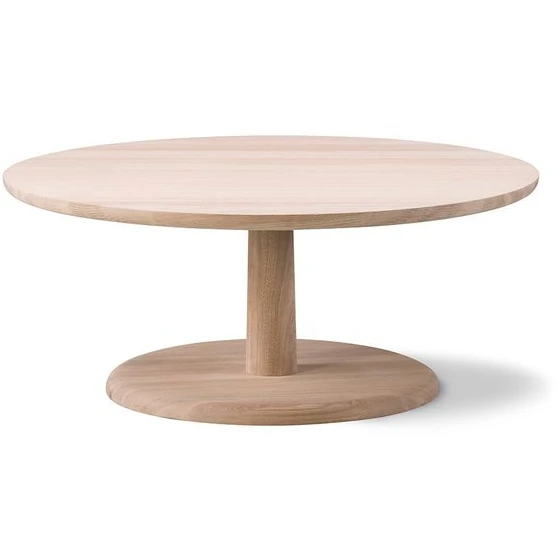 Photo of Pon Side Table 1295 By Jasper Morrison - Kaffebord - Soaped Oak - Ø90 X H38 Cm