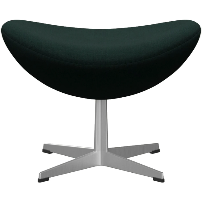 Photo of 3127 Ägget Footstool, Christianshavn 1161 Satin Polished Aluninium - Footstools - Arne Jacobsen - Metal/textile/synthetic