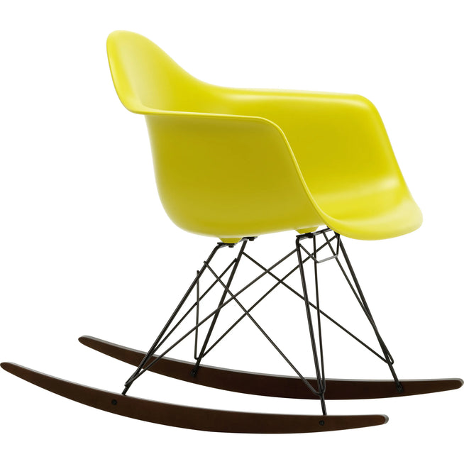 Photo of Eames Plastic Armchair RAR - 34 Mustard - Basic Dark Base - Dark Maple - Dining Chairs - Metal/Wood/Plastic