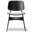 Søborg 3051 Wood Base Chair - Upholstered Seat