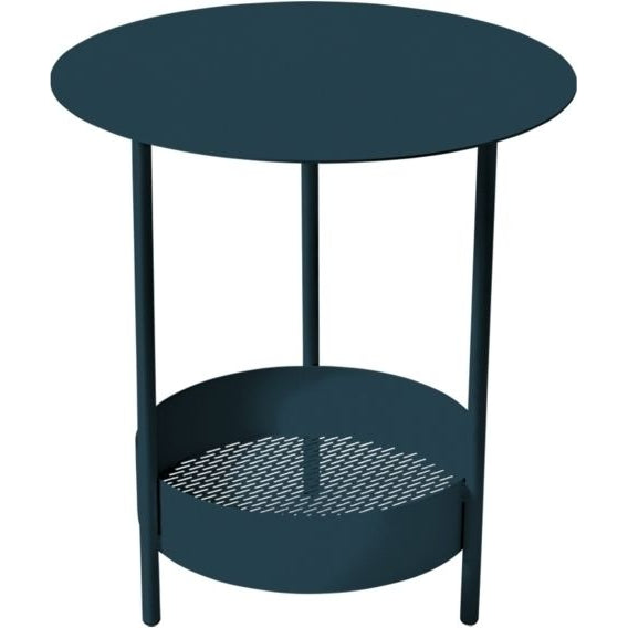 Photo of Salsa Pedestal Table, Acapulco Blue - Small Table & Side Table Outdoor - Goula / Figuera - Blue - Metal