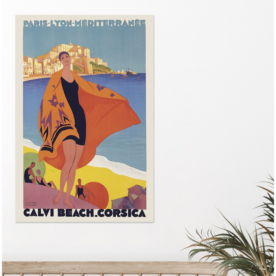 La plage de Calvi, Corsica Poster