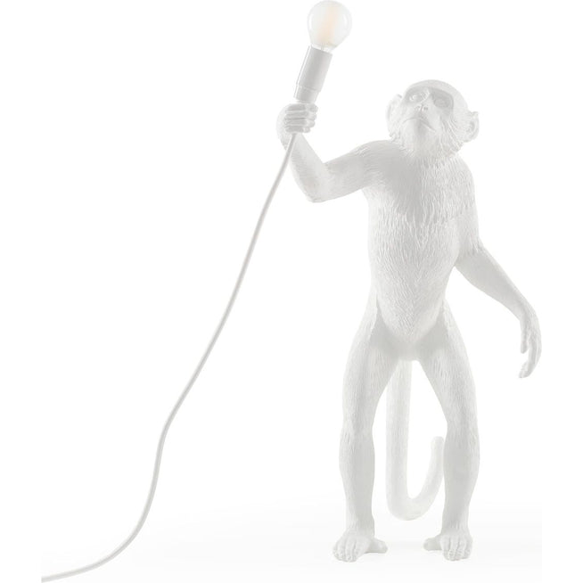 Photo of Monkey Lamp Standing White - Bordslampor - Marcantonio Raimondi Malerba - Vit