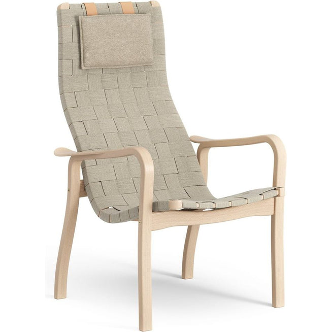 Photo of Primo Arm Chair High With Neck Cushion Laquered Beech