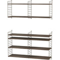 Thumbnail photo of String Wall Rack 75 x 30 cm, Brown, 2-pack - Shelving - Nils Strinning - Brown - Metal
