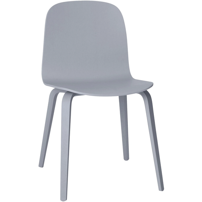 Photo of Visu Chair, Wood Base, Grey - Dining Chairs - Mika Tolvanen - Grey - Wood