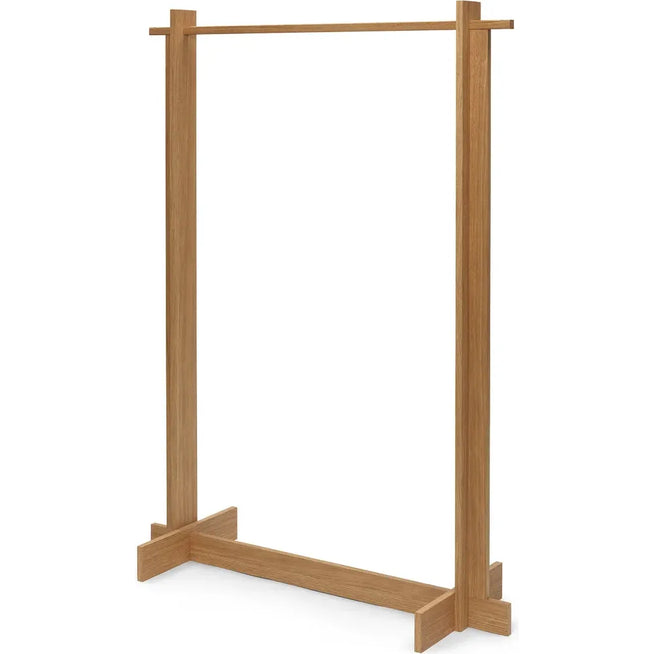 Photo of Bridge Clothes Rack - Tøjstativ - Bridge Clothes Rack - Oiled Oak - W50 X D20 X H165 Cm