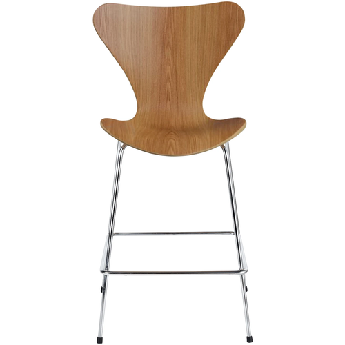 Photo of 3187 Sjuan, Elm veneer - Bar stools & Bar stools - Arne Jacobsen - Wood-coloured - Metal/wood