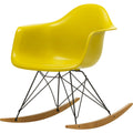 Eames Plastic Armchair Rar - 34 Mustard - Basic Dark Base - Golden Maple - Matstolar - Charles & Ray Eames - Gul - Metall/trä/plast