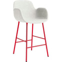 Form Bar Armchair 65 Cm Full Upholstery Bright Red Steel
