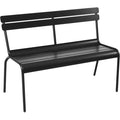 Thumbnail photo of Luxembourg Bench With Backrest Liquorice 42 - Garden Benches - Frédéric Sofia - Black - Metal