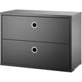 Thumbnail photo of String drawer unit 58x30, black stained ash - Shelving - Nils Strinning - Black - Wood
