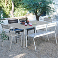 Thumbnail photo of Luxembourg Bench With Backrest Acapulco Blue 21 - Garden Benches - Metal