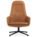 Era Lounge Chair High Swivel Black Alu