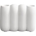 Tube Candle Holder Bone White