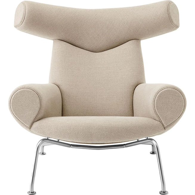 Photo of Wegner Ox Chair 1000 By Hans J. Wegner - Lænestol - Grand Linen - W99 X D99 X H92 X Sh36 Cm