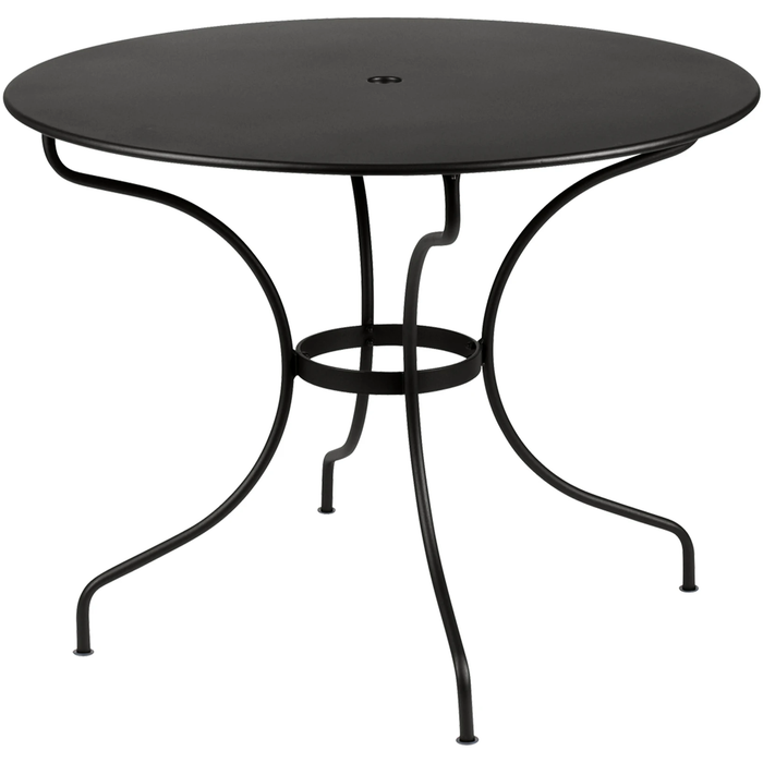 Photo of Opera Table Ø 96 cm, Liquorice - Matbord Utomhus - Studio Fermob - Svart - Metall