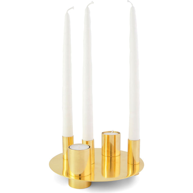 Photo of Awa Vase/Candlestick Brass - Candlesticks & Candle Holders - Jordi López Aguiló - Gold