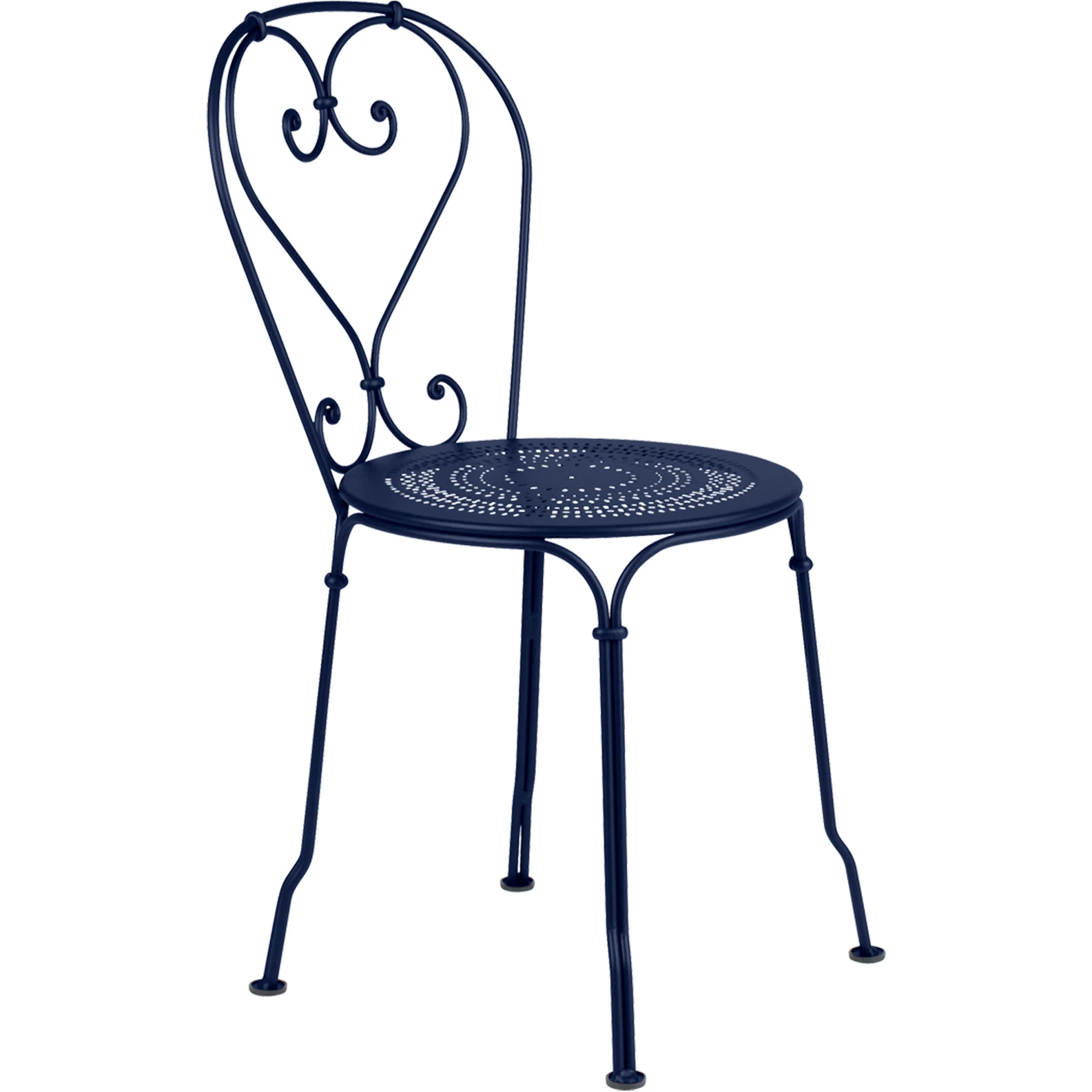 1900 Chair, Deep Blue - Outdoor Dining Chairs - Blue - Metal