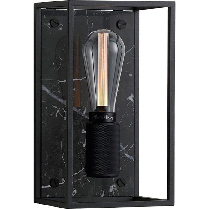 Photo of Caged Wall 1.0 Medium - Satin Black Marble - Wall Lamps