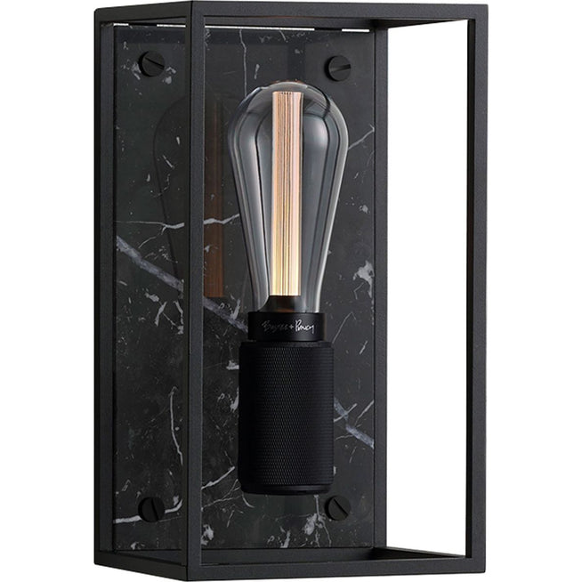 Photo of Caged Wall 1.0 Medium - Satin Black Marble - Wall Lamps