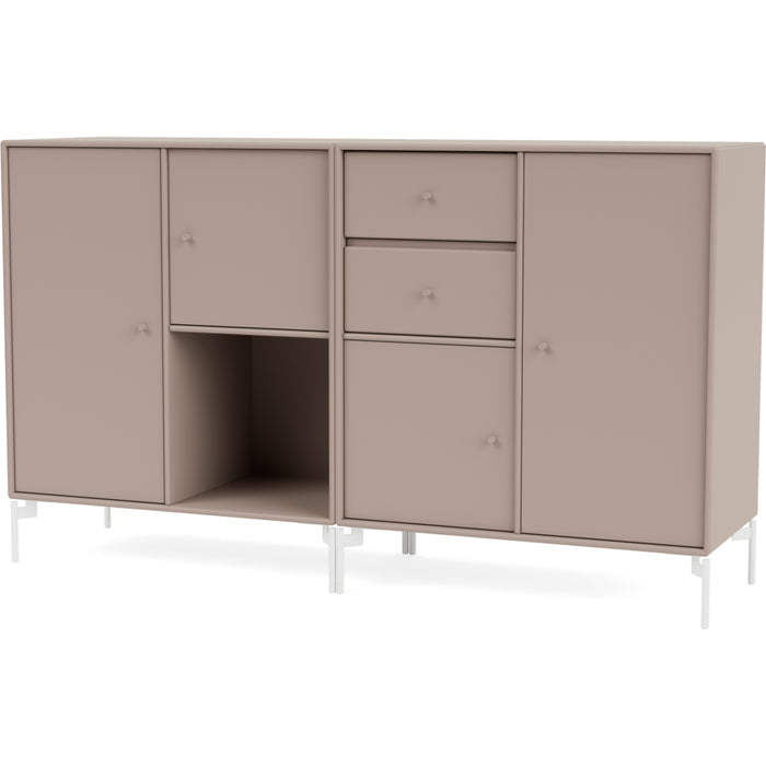 Photo of Couple Sideboard - Mushroom / Snow Legs - Sideboards - Peter J. Lassen - Beige - Mdf