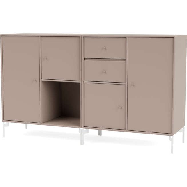 Photo of Couple Sideboard - Mushroom / Snow Legs - Sideboards - Peter J. Lassen - Beige - Mdf