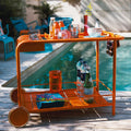 Luxembourg Side Bar/trolley Bar, Nutmeg - Small Tables & Outdoor Side Tables - Frédéric Sofia - Beige - Metal