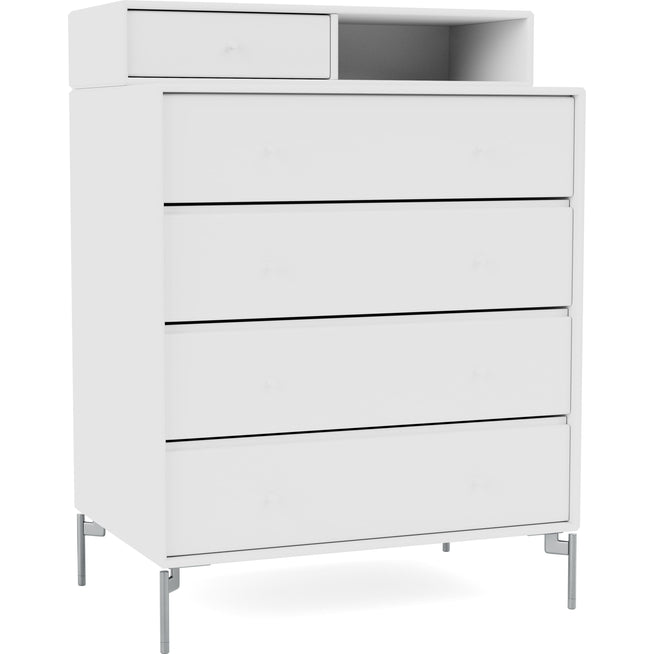 Photo of Keep Chest Of Drawers - New White / Matt Chrome Legs - Byråer - Peter J. Lassen - Vit - Trä