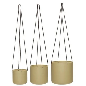 Photo of Bloom Hanging Flowerpots Beige Set of 3 Pieces