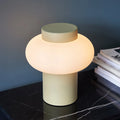 Thumbnail photo of Plate lamp Metal/glass - Gul/opal