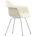 Eames Plastic Armchair Dax - 11 Pebble - Chrome Base - Matstolar - Charles & Ray Eames - Vit - Metall/plast