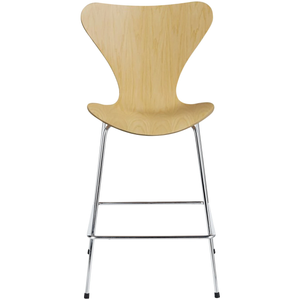 3187 Sjuan, Ash veneer - Bar stools & Bar stools - Arne Jacobsen - Wood - Metal/wood
