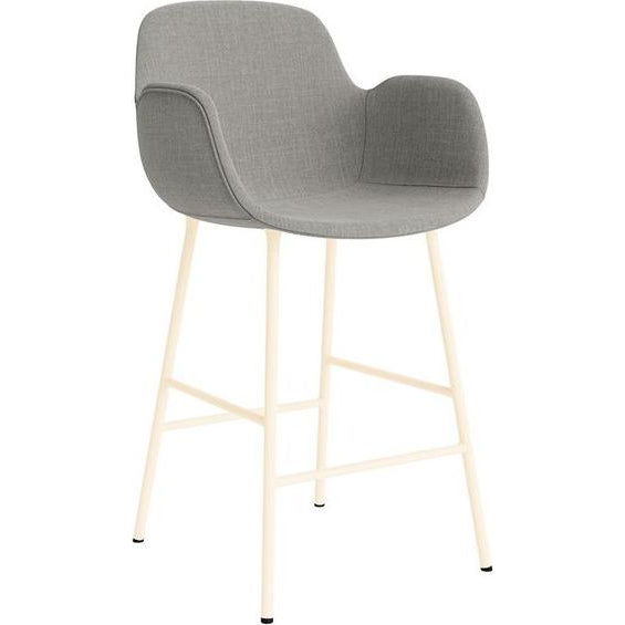 Photo of Form Bar Armchair 65 Cm Full Upholstery Cream Steel